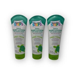 Gentle Steps Daily Baby Lotion Skin Protectant Colloidal Oatmeal 8 oz Lot of 3